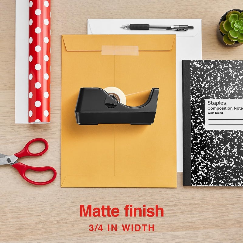 Staples Invisible Tape, 3/4"" x 1296"", 1"" Core, 6 Pack - Image 2